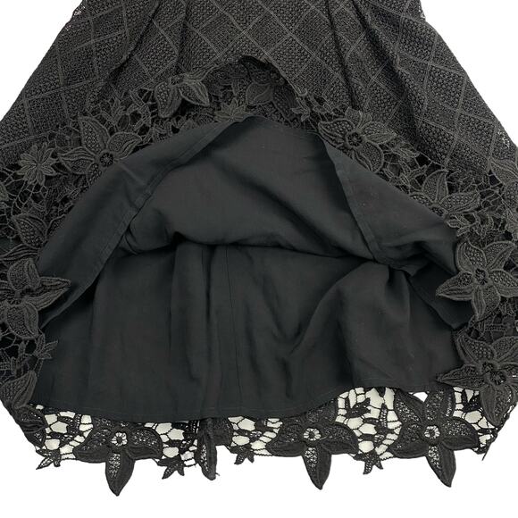 COMPTOIR DES COTONNIERS Lace Black Fit & Flare Dress Sz XXS - Picture 13 of 15